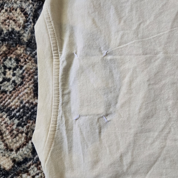 Maison Margiela 100% Organic Cotton Jersey T-Shirt Off-White Cream Ivory Sz XXL - Picture 10 of 11